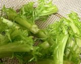 カラシ菜／わさび菜と豚バラ肉のサッと煮作り方2写真