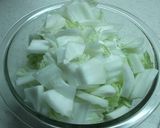 レンジで！白菜のにんにく醤油チーズ和え作り方1写真