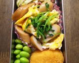 お弁当に♪ウインナーと豆苗の卵炒め♪作り方5写真