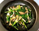 きのこと青菜の塩炒め作り方4写真