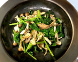 きのこと青菜の塩炒め作り方4写真