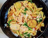 茄子の肉ニラ筍あんかけうどん作り方1写真