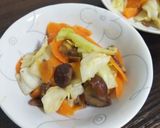 美味しく減塩★キャベツと栗の和え物作り方3写真