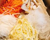 ライスペーパーで野菜たっぷり肉団子鍋作り方2写真