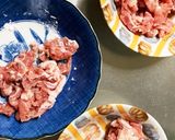 全てレンジ豚こまで焼豚玉子飯風豚平焼作り方8写真