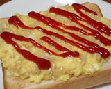 納豆オムレツのトースト作り方4写真