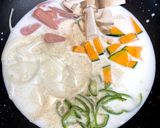 ワン鍋パスタ♡クリームパスタ♡時短♡簡単作り方1写真