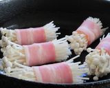 えのき茸のベーコン巻き　バター醤油作り方2写真
