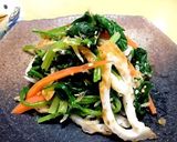 麺つゆで簡単●カニかま入り春菊のおひたし作り方5写真