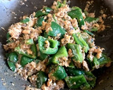 大人気！簡単！ピーマンとサバみそ煮缶炒め作り方4写真