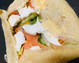 簡単☆そば粉ガレット　スモークサーモン編作り方3写真
