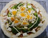 簡単！モッツァレラと味玉ピザ作り方1写真