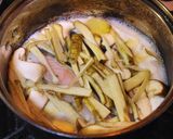 燗酒と共に：アブラカレイと根菜の煮物作り方3写真