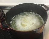 鍋の後の出汁で米から作る雑炊作り方4写真