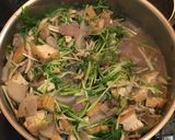 厚揚げと大根と舞茸との塩鰹・豚骨スープ作り方5写真