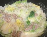 白菜と豚、春雨のミルク煮作り方9写真