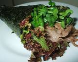 酢飯がいらない牛肉とレタスの手巻き寿司作り方3写真