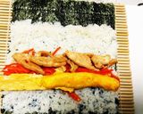 きゅうりのキューちゃん入りキムパ風巻き♪作り方10写真
