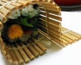 きゅうりのキューちゃん入りキムパ風巻き♪作り方13写真