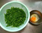 インゲンの卵とじ炒め作り方1写真