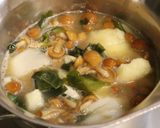 朝夕♪蕪・レンジじゃが芋・ナメコの味噌汁作り方5写真