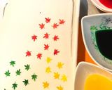 秋 紅葉弁当 モミジいっぱい イチョウ作り方2写真