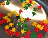 秋 紅葉弁当 モミジいっぱい イチョウ作り方3写真