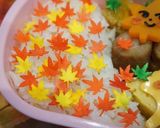 秋 紅葉弁当 モミジいっぱい イチョウ作り方5写真
