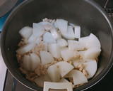 白だしで染み旨♡大根と鶏そぼろのとろみ煮作り方3写真
