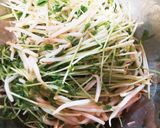 ☆豆苗もや玉とウインナーの中華炒め☆作り方1写真