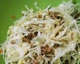 ☆カレー味肉味噌で♪キャベツサラダ☆作り方1写真