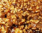 作り置き♪甘辛たれでお手軽カレー味肉味噌作り方5写真