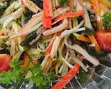 カニカマ と千切り野菜のサラダ作り方4写真