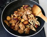 鶏肉と薩摩芋と蓮根のハニーマスタード炒め作り方4写真