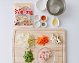 電子レンジで簡単☆野菜たっぷり汁ビーフン作り方2写真