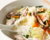電子レンジで簡単☆野菜たっぷり汁ビーフン作り方8写真