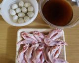 手羽先とうずらの卵のコクうま照り煮作り方1写真