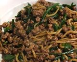 ニラとひき肉の焼きそば作り方6写真