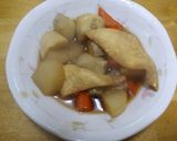 大根、にんじん、里芋と油揚げの煮物作り方5写真