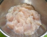 簡単！むね肉とピーマンの味噌炒め作り方1写真