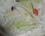 ★白菜と鶏むね肉のミルク鍋作り方5写真