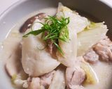 かぶと鶏もも肉の豆乳スープ煮作り方6写真