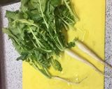 大根葉の炒め物作り方1写真