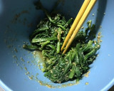 カンタン酢を使った春菊のごま和え作り方1写真