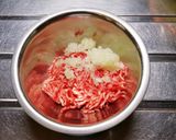 牛豚合挽肉の白菜レンジ蒸し作り方3写真
