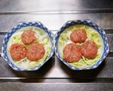 牛豚合挽肉の白菜レンジ蒸し作り方5写真