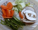 野菜と卵の甘辛炒め作り方1写真