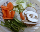 野菜と卵の甘辛炒め作り方1写真