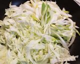 副菜に　キャベツとネギとシーチキン炒め作り方3写真