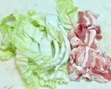 赤味噌のタレで白菜の焼きそば作り方1写真